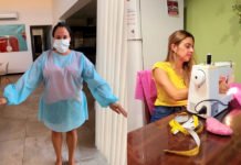 Guapas Mami Hockey enseña a hacer barbijos, batas y gorros para donar a hospitales