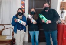 En Spilimbergo Norte juntan eco ladrillos para construir un espacio cerrado para las actividades del barrio