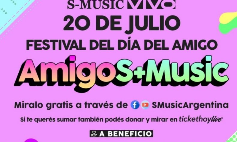 El día del amigo se celebrará con un festival solidario con transmisión desde Córdoba