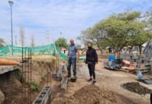 Avanzan las obras del Monumento al ARA San Juan en B° Nuevo Poeta Ara San Juan
