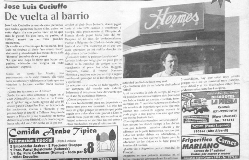 ¿Te acordás de “Hermes”, el bar de Cuciuffo en B° San Martín?