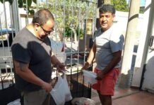 Vecinos de la seccional 9° entregaron bolsones navideños a 80 familias del sector