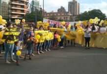 Córdoba se pintó de dorado en el Día Internacional del Cáncer Infantil