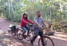 Fueron en “bici doble” hasta las Cataratas del Iguazú Bici doble
