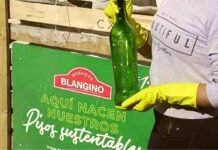 En Huracán juntan vidrio a cambio de cerámicos para mejorar el club Huracán