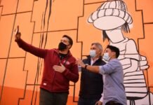 El humorista Carlos “Negro” Ortíz fue homenajeado en un mural de avenida Monseñor Pablo Cabrera