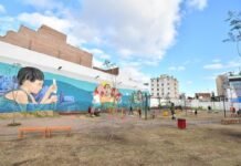 En Alberdi crearon una “plaza de bolsillo” con elementos reciclados Plaza de Bolsillo