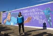 Vecinos de barrio Ciudad de los Cuartetos realizaron un mural en homenaje a Romina ‘Pepa’ Gómez