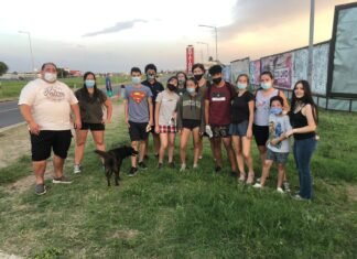 Alumnos del Instituto Secundario El Salvador realizaron trabajos de limpieza en la colectora de B° Nuevo Poeta Lugones