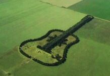 Con forma de guitarra: una historia de amor detrás de un campo de General Levalle Guitarra