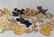 Una pareja de Villa Cabrera fabrica juguetes didácticos de madera Juguetes