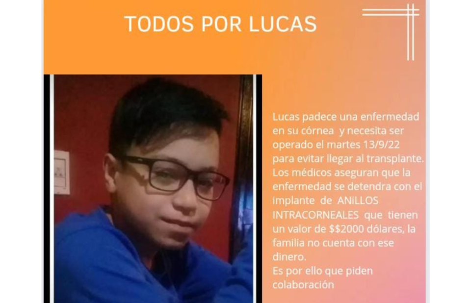 Todos por Lucas: el joven que necesita ser operado antes del martes para evitar un trasplante