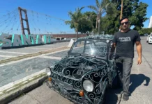Compró un Fiat 600 y lo convirtió en una obra de arte para recorrer Argentina FIAT 600