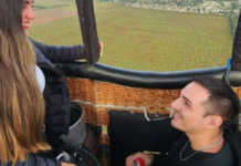 El último romántico: le propuso casamiento a su novia arriba de un globo aerostático Globo Aerostático