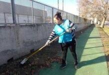 El CPC Monseñor Pablo Cabrera realizó tareas de limpieza en la ciclovía de B° Los Paraísos