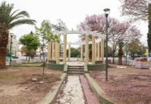 B° San Martín: Después de 8 meses se reanudaron las obras en la Plaza Núñez