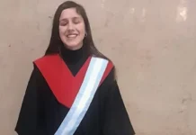 Es no vidente y fue designada para integrar el Cuadro de Bandera de la Facultad de Derecho