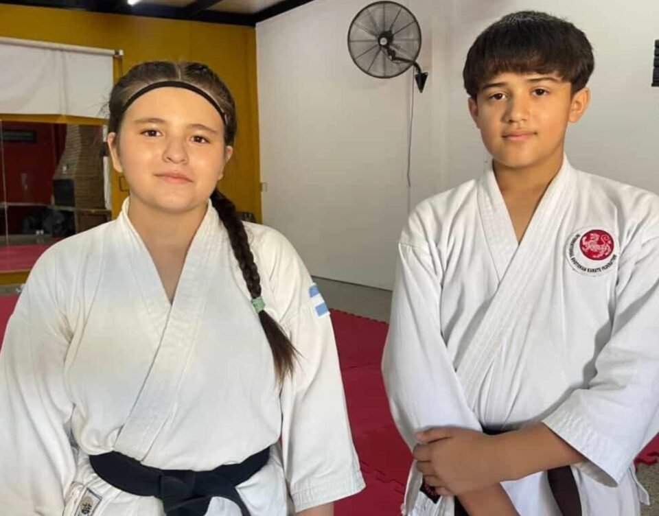 Umma y Lauty sueñan con viajar a México para el Mundial de Karate