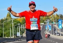 Tiene 54 años, corre hace 19 años, ya participó en 136 maratones y no piensa parar